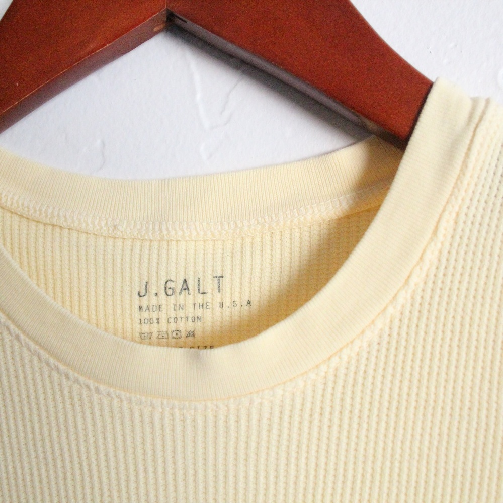 Brandy Melville Yellow Thermal Tee - Picture 3 of 3
